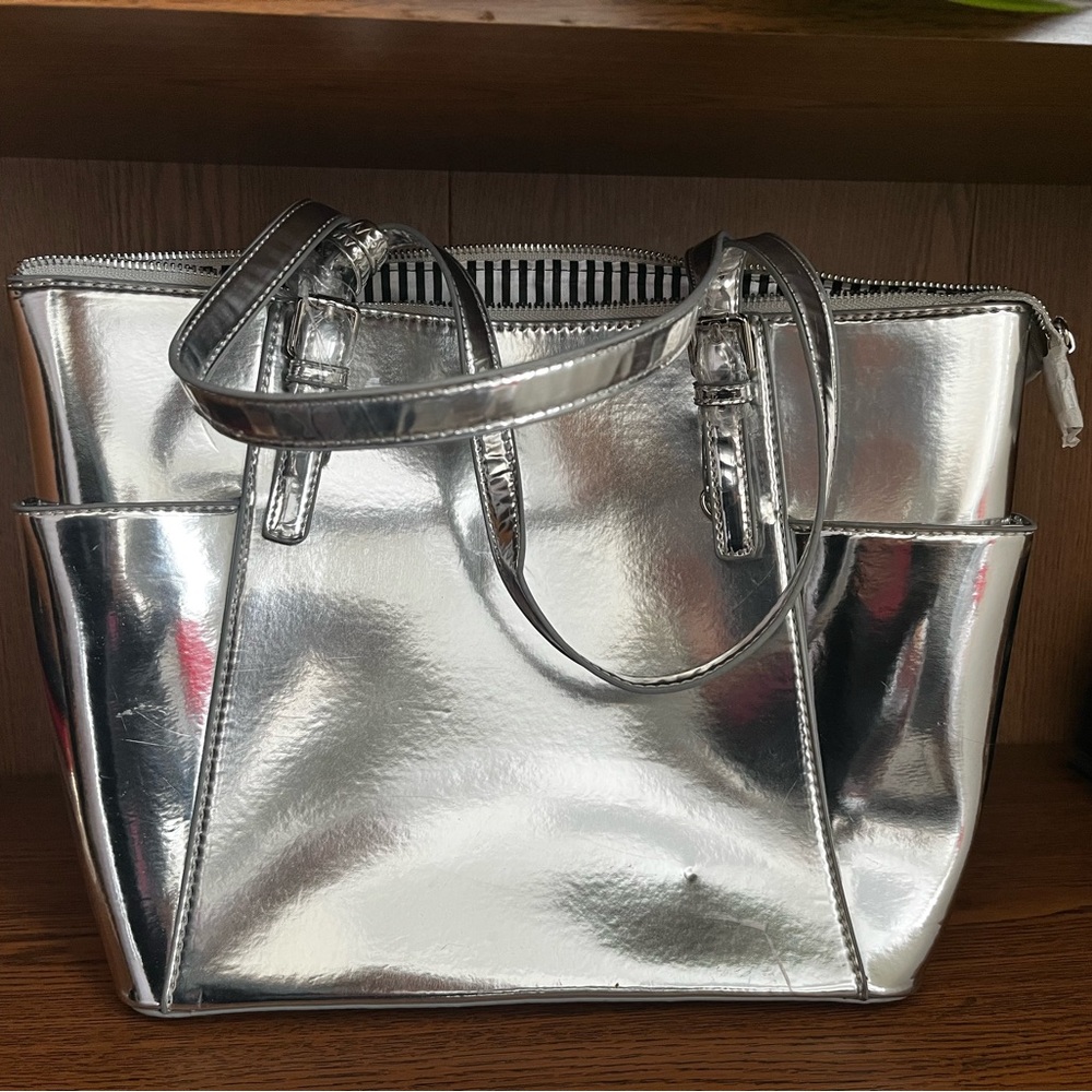 Silver Metallic Handbag